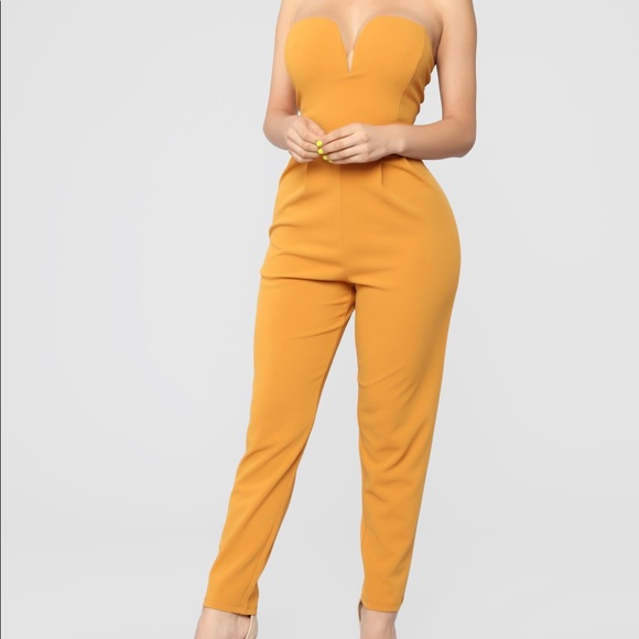 Fashionova Jump Suit Yellow Cognoc - Picture 1 of 2